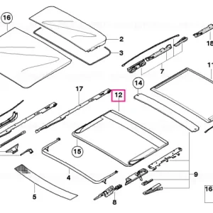 Supended headliner, front GRAU - BMW Ofertă exclusivă