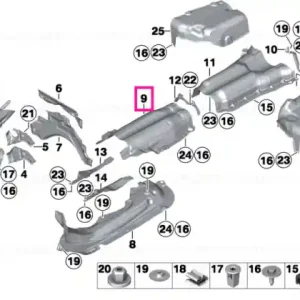 Tunnel heat insulator - BMW Doar azi
