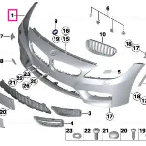 Capac tapiterie bara fata grunduit -M-/PDC -M- / PDC - BMW Preț mic