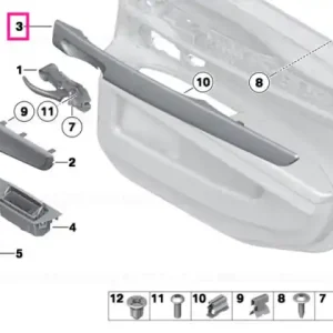 Tapiterie usa aluminiu spate stanga - BMW Plată securizată
