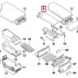 Cel mai bun preț Centre arm rest SCHWARZ - BMW