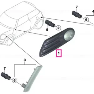 Additional turn indicator lamp, left - BMW - Mini Preț redus