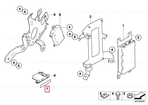 Hook&loop fastener 25X12X6,01 - BMW Preț mic