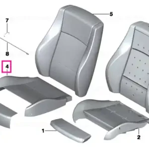 Capac scaun sport piele maro magma MAGMABRAUN - BMW Discount