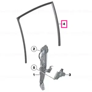 Window guide, right rear door - BMW Bestseller