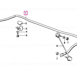 Bestseller Stabilizer, front D=25MM - BMW