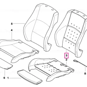 Right backrest upholstery - BMW Disponibil imediat