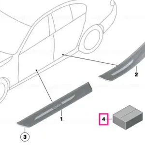 Wiring harness, door sill strips - BMW Expediere rapidă