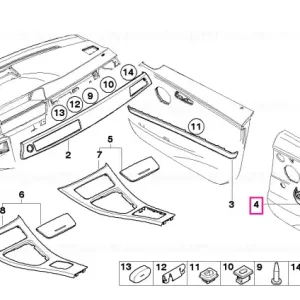 Cel mai bun preț Decorative strip, door rear right BAMBUS MASER - BMW