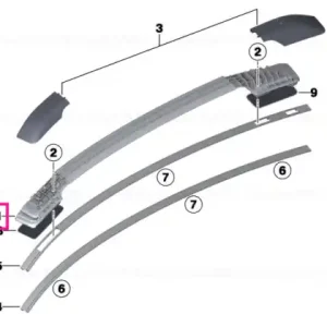 Cel mai bun preț Roof railing, left SCHWARZ - BMW
