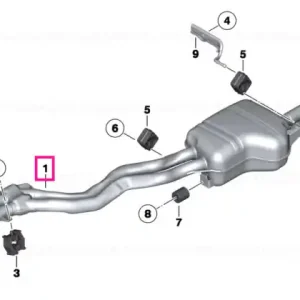 Calitate înaltă Rear silencer with centre silencer - BMW